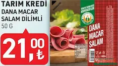 TARIM KREDİ DANA MACAR SALAM DİLİMLİ 50 G